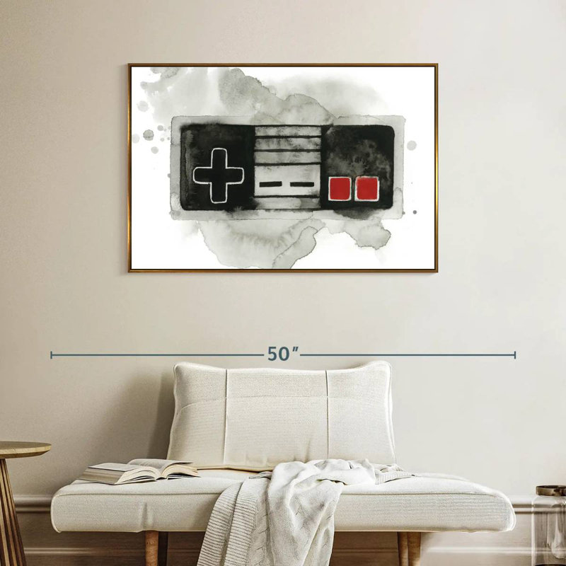 Gamer I, Floating Frame Gold, 40" X 27"