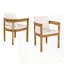 Ensemble de 2 chaises d'extérieur en bois d'acacia avec coussins