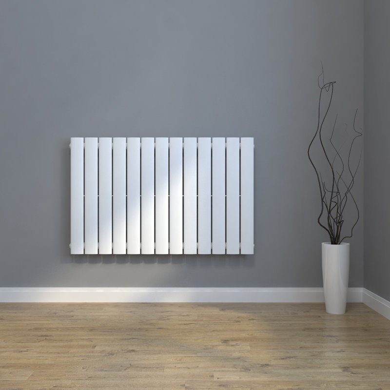Reita Horizontal Designer Radiator, White, 63cm H x 100.1cm W x 5cm D