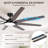 72" Smart Ceiling Fan with Lights – 8 Blades, App/Alexa Control, Adjustable Color Temp, for Indoor/Outdoor-129067743