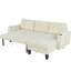 3 canapé-lit modulaire réversible en velours côtelé avec méridienne avec rangement, porte-gobelets sur les accoudoirs, ports, idéal pour le salon, la chambre à coucher, le bureau - beige, 84,92 po de profondeur, 50,78 de largeur, 33,81 hauteur, 112,34 lb-1197735641