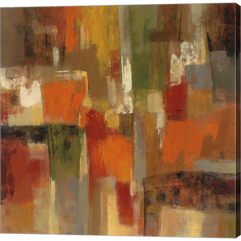 «Foliage» par Silvia Vassileva - peinture sur toile tendue, H 24 po x l 24 po x P 1,5 po
