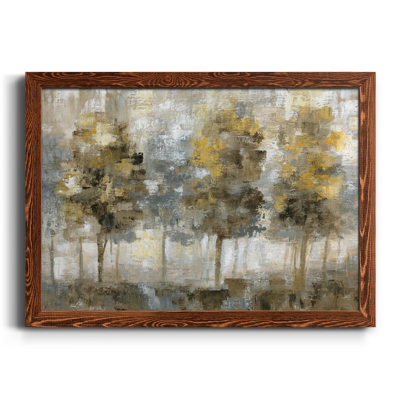 Linen Trees - Peinture sur toile encadrée, H 31 po x l 44 po x P 1 po, Toile encadrée érable