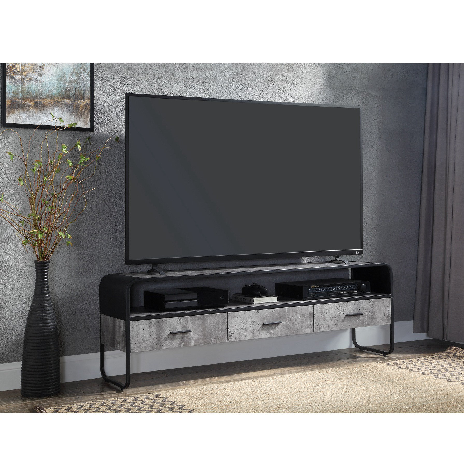 Latitude Run® Modern Tv Stand Industrial Cabinet Industrial Furniture ...