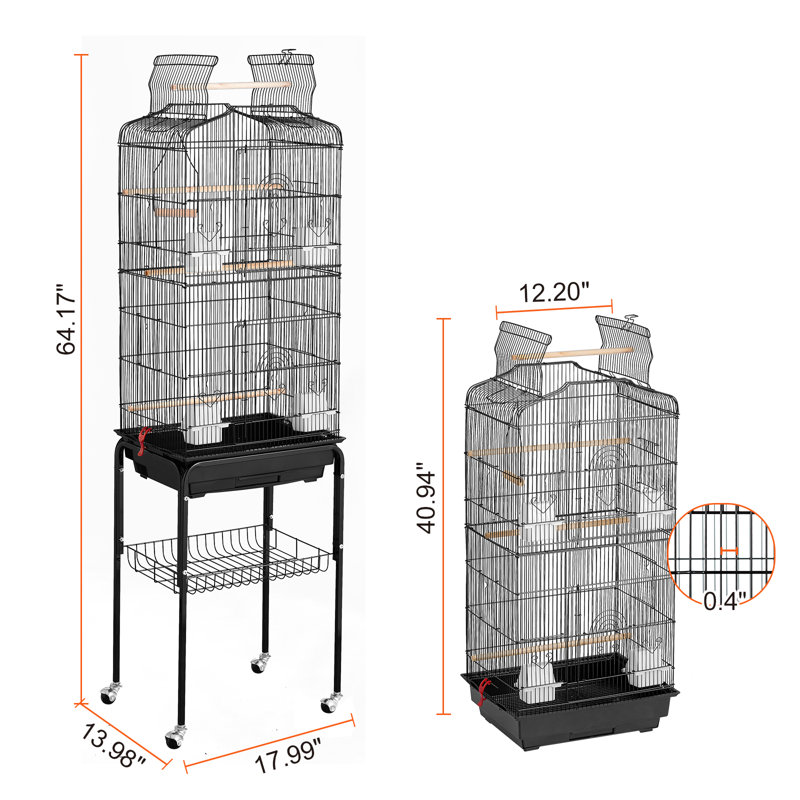 163cm Table Top Bird Cage with Wheels