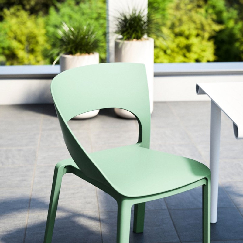 Chaise d'appoint en polypropylène Haze, Haze Green