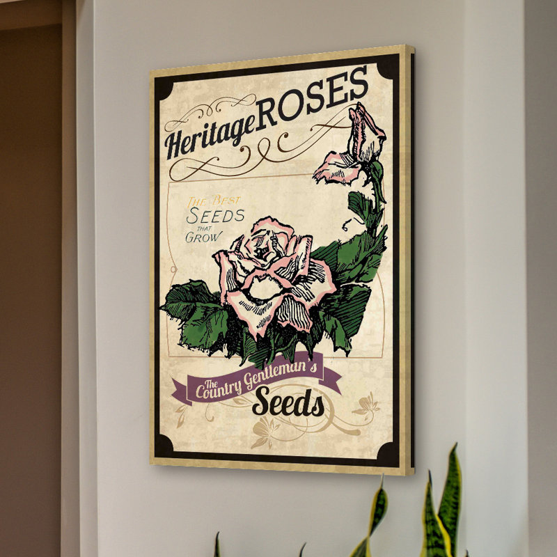 Flower Packet Roses - Wrapped Canvas Print, 76 cm H x 51 cm W
