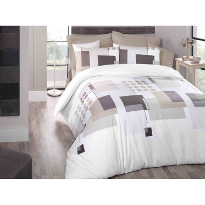 Cotton Geometric Shapes Duvet Cover