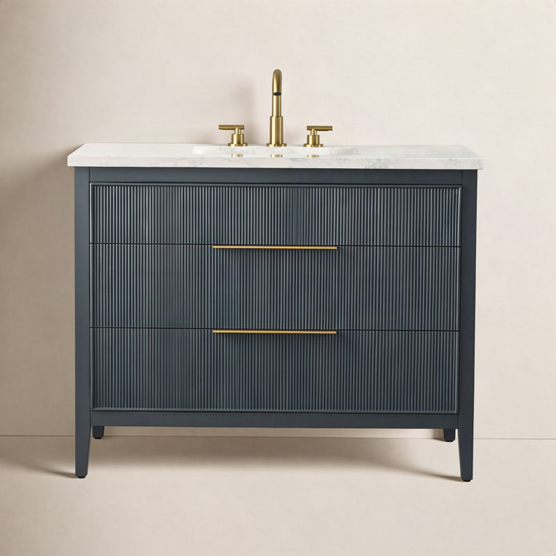 Emma 42" W Single Vanity, Vintage Blue