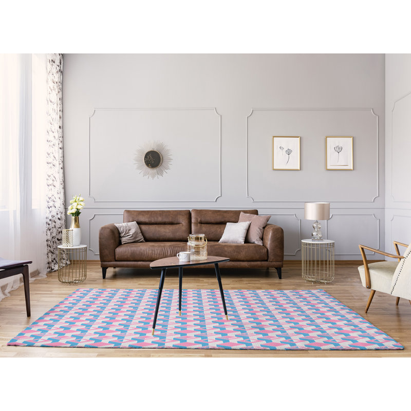 Tapis rose clair/gris/bleu clair skyscrapers light, Rectangle 9 pi x 12 pi