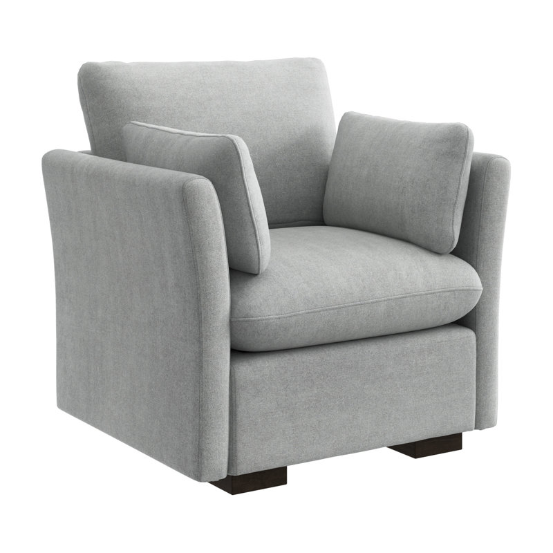 Chaise d'appoint modulaire Stedman, mobilier de salon, Gris colombe