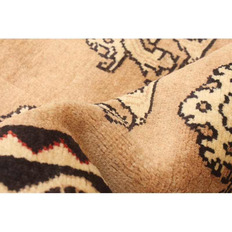 Tapis kaki clair rétro Danuel 3 pi 6 po x 6 pi 6 po