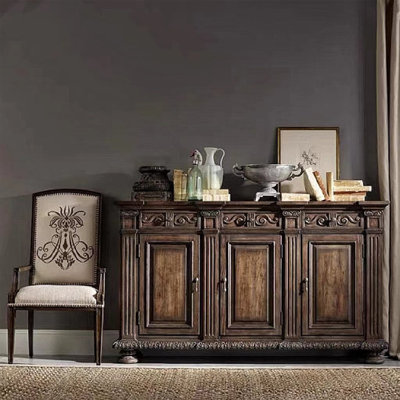 American-style country solid wood dining cabinet