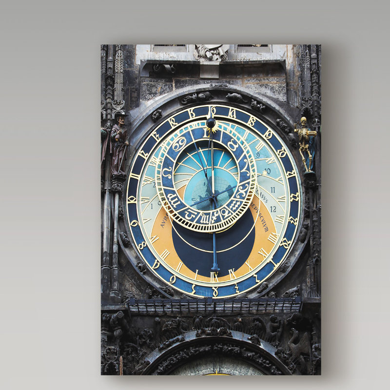 Avisha «Prague Horloge 1», reproduction de photo sur toile tendue, H 47 po x l 30 po