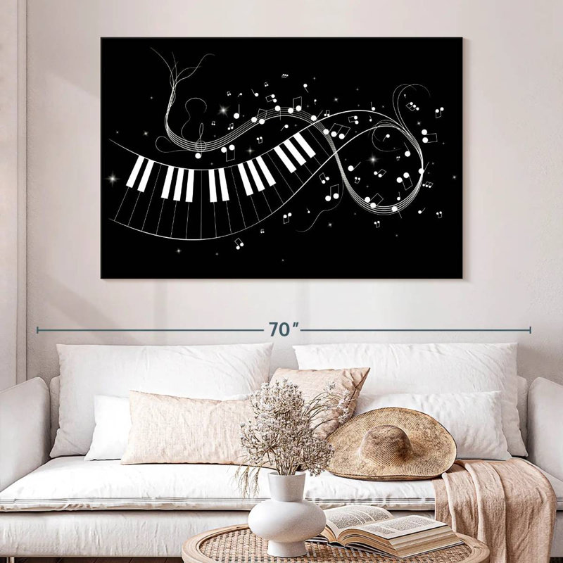 Abarca Piano Key Notes, H 34 po x l 51 po