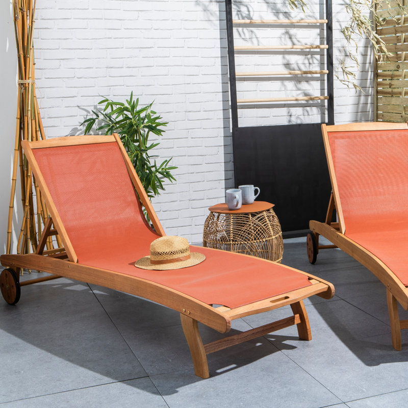 Alekos 196 cm Long Reclining Double Chaise, Pink