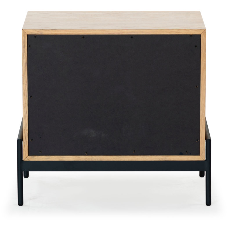 Chandri 2 - Drawer Nightstand, Oak/Black