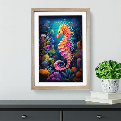 Seahorse Colour Field - Framed Print