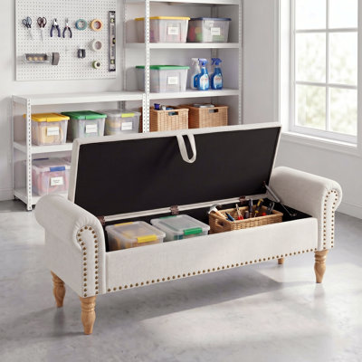 Banc de rangement rembourré Dawsey
