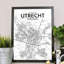 Utrecht City Map - No Frame Print-1752628373