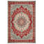 Tapis oriental rouge en coton polyester imprimé à la machine Notto-1487626597