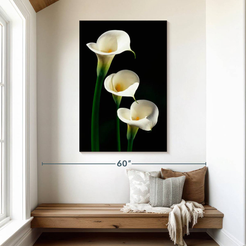 Harnek trois lys blancs Calla, H 48 po x l 32 po
