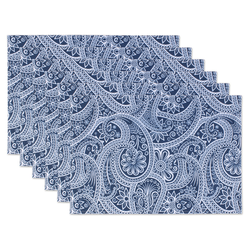 Mizuno Polyester Paisley Rectangle Placemat