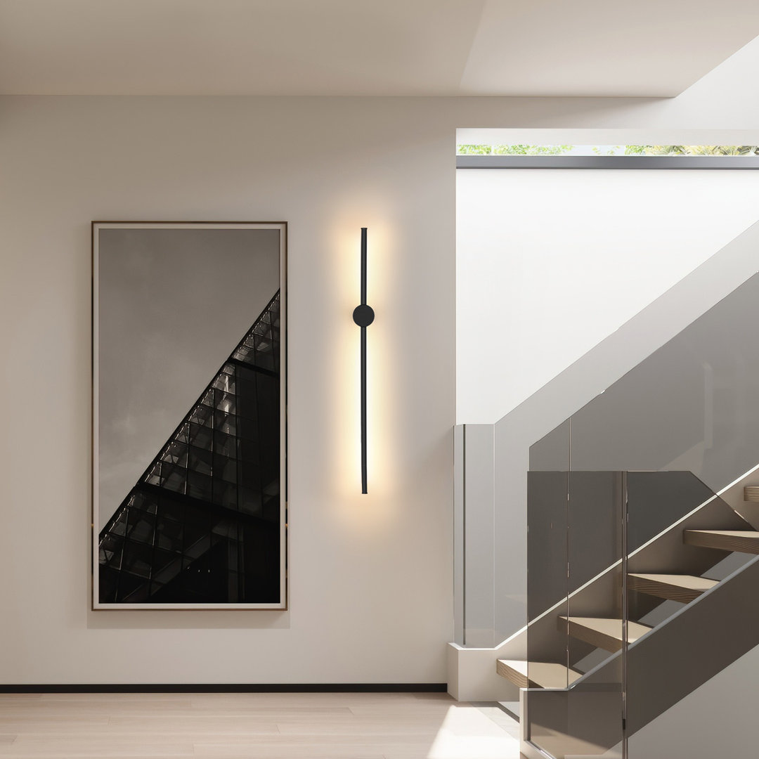 Ashtynn 1-Light LED Wall Light Black Flush Mounted Sconce