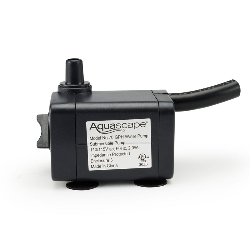 Deep Black 70 GPH Metal and Plastic Water Pump
