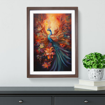 Bird of Paradise Expressionism - Framed Print