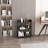 Small Bookshelf and Bookcase, 3 Tier Wood Nightstand with Wheels,Black