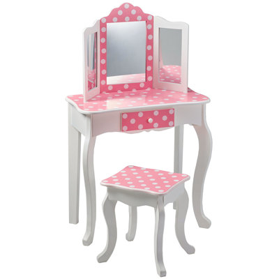 Wafrt Kids Vanity Set with Mirror