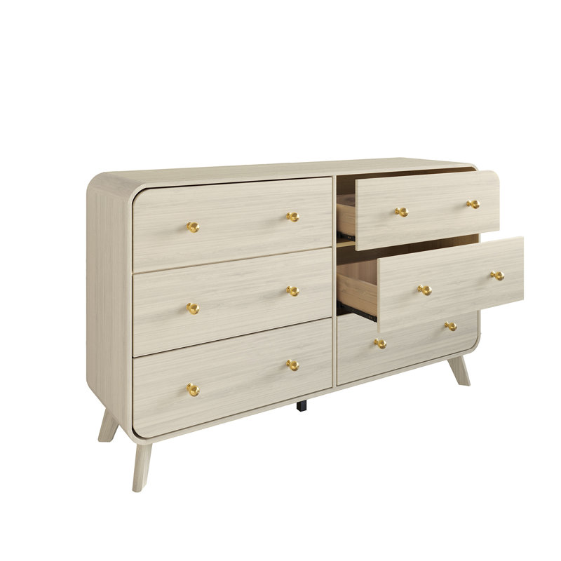 Commode à 6 tiroirs, Naturel