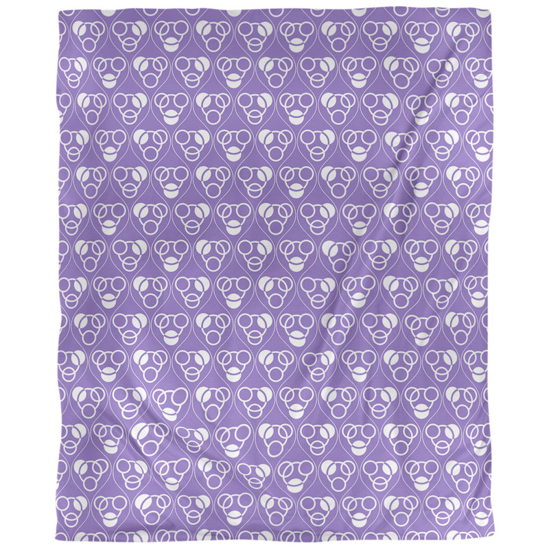 Tissu de cercles et d’ondulations, Mauve, L 54 po x l 36 po, Lin naturel paloma