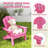 Adirondack Chair With High Backrest Armrests Fire Pit Chair For Kids Ages 3-8 Years Old-175954506