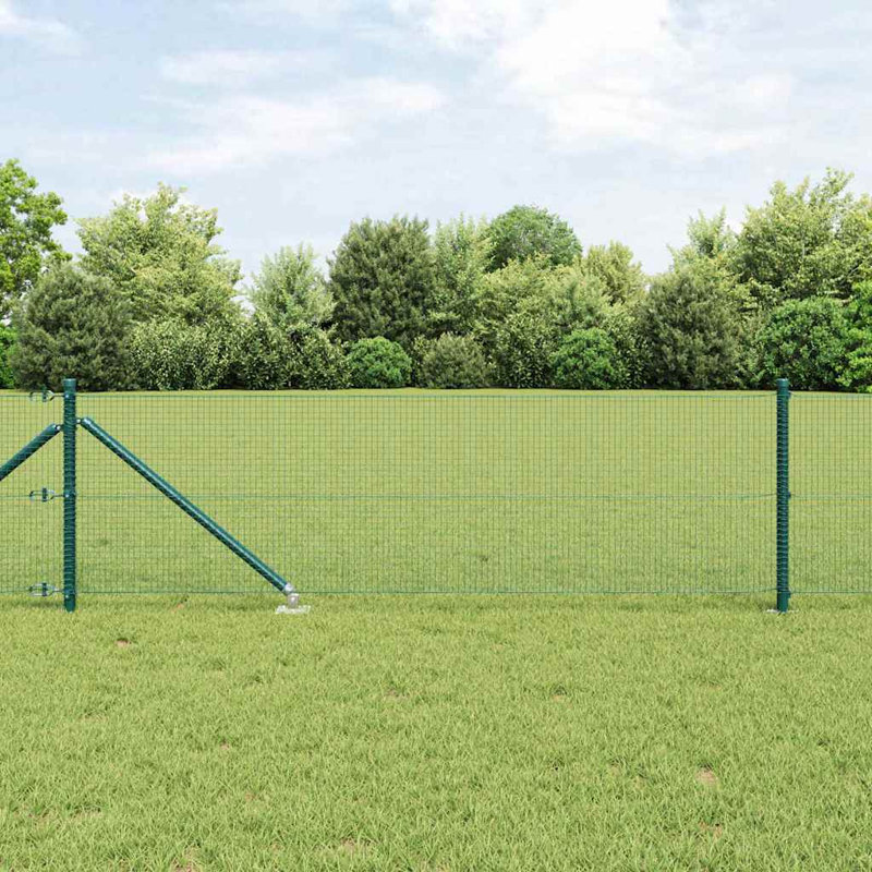 Vidaxl Fence Post, 50cm H x 1000cm W, Green
