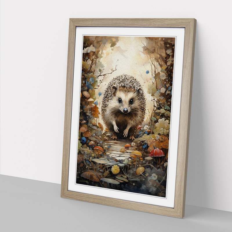 Hedgehog Expressionism Art - Framed Print