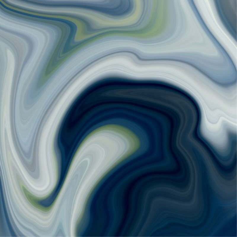 Sapphire Waves III Print by Mari Urasawa, Glass Coat, 24" H x 24" W x 1.5" D