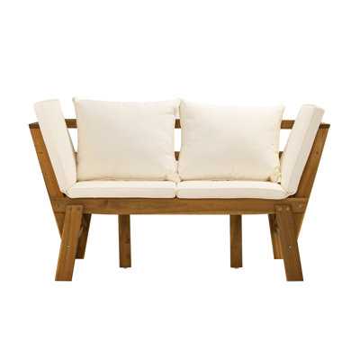 Chaise longue d'extérieur convertible avec coussin