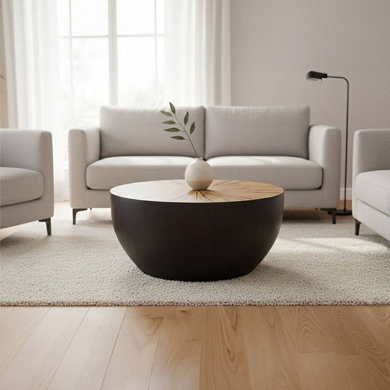 Shamas Solid Wood Solid Coffee Table, 40cm H x 80cm W x 80cm D