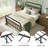 Vintage Style Metal Platform Bed Frame With Arch-Design Headboard And Footboard-145540696-145540697