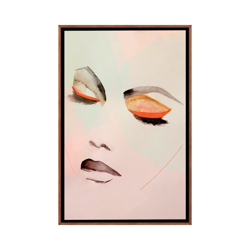 Air by Leigh Viner - Painting on Canvas, 66.04 cm H x 45.72 cm W, Classic Brown Wood Framed Canvas