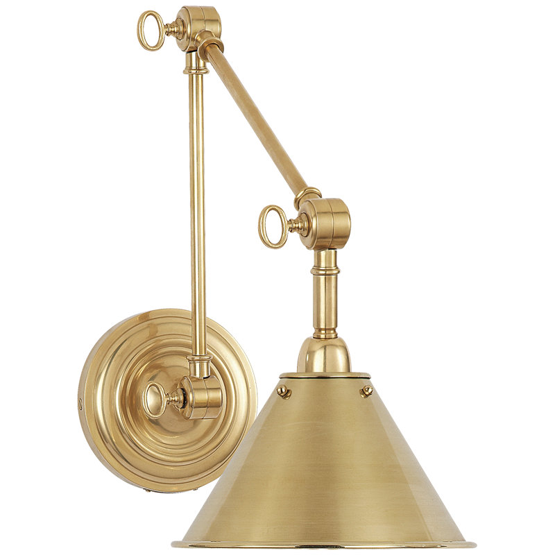 Anette 1 - Light Swing Arm, Natural Brass