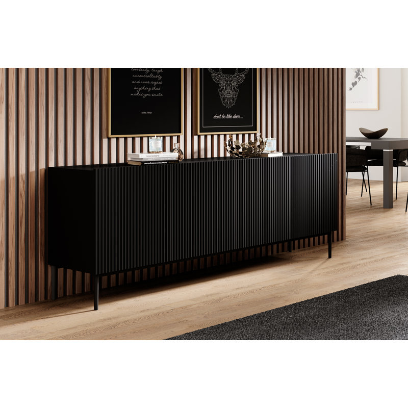 Sideboard 200 4D, Black/Black