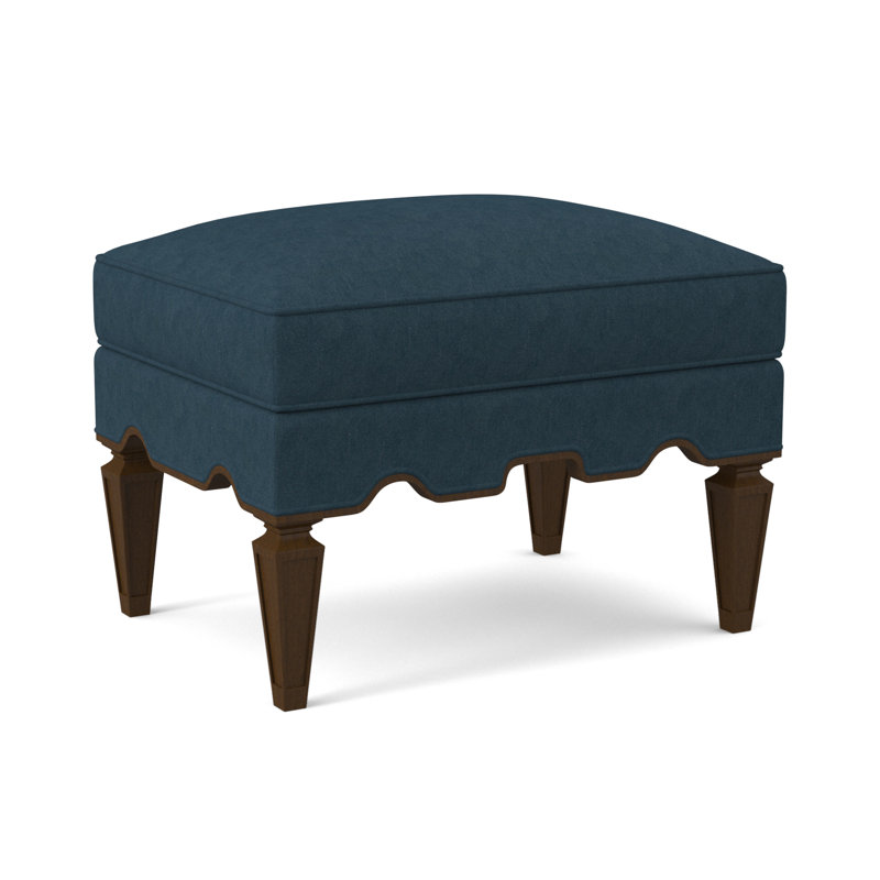 Repose-pieds Palm Beach, Noyer noir, Mélange de polyester Margaret Lagoon