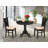 3 Piece Dining Room Furniture Set Contains a Round Kitchen Table with Pedestal and 2 Dining Chairs, Linen White-273100614-273100610
