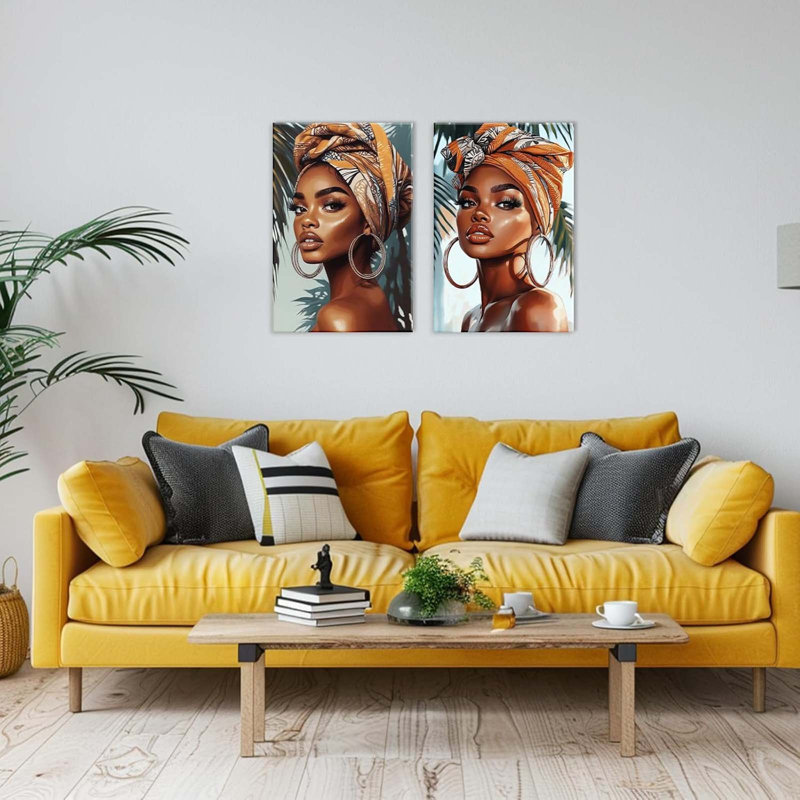 2 Piece Wrapped Canvas Wall Art