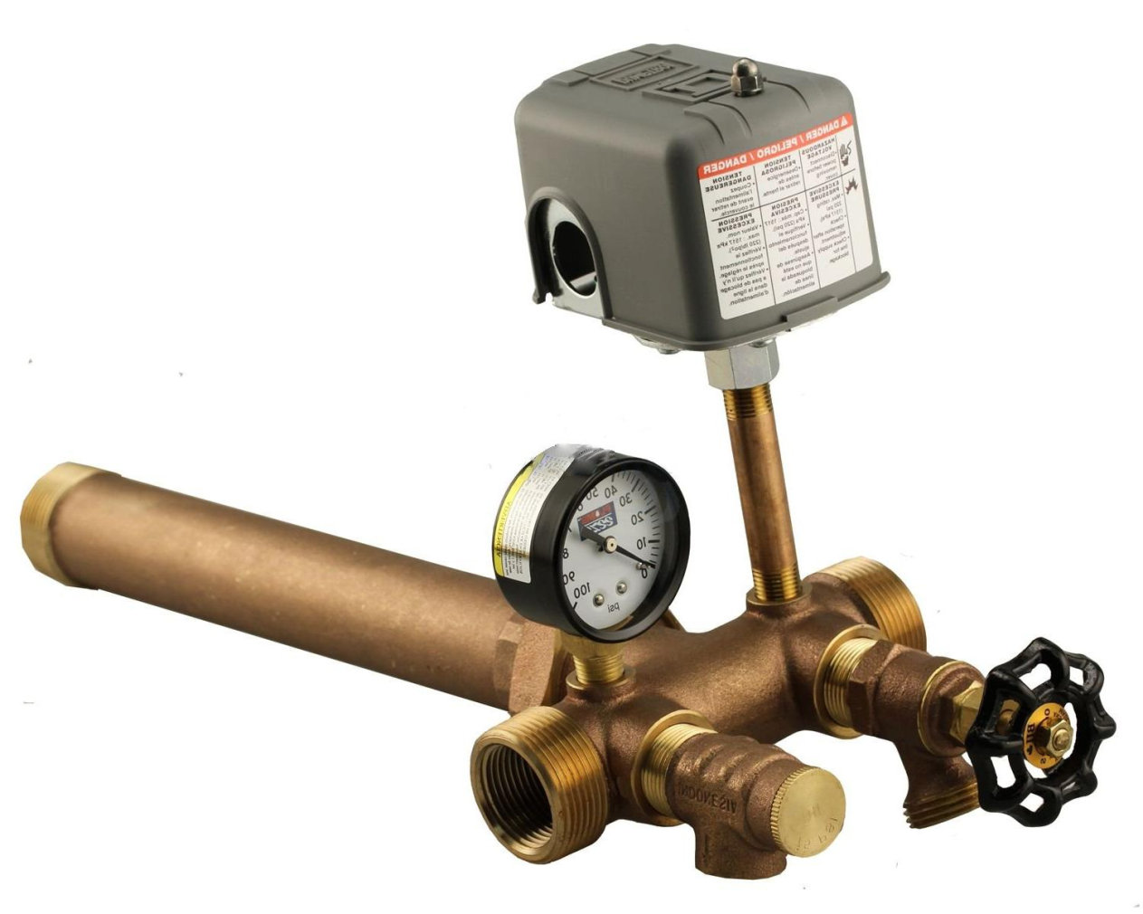 Plumbing N Parts Unique Brass Pressure Tank Installation Kit in Brass