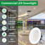 Luminaire commercial 120-277v 6 pouces, gradation 0-10v, puissance réglable 27/19 / 13w et CCT 5000/4000/3500/3000 / 2700k, paquet de 6
