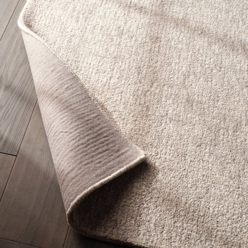 Jaipur Living Oland Handmade Solid Ivory/ Gray Area Rug (9'X12'), Rectangle 9' x 12'